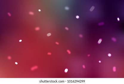 Light Pink, Red vector cover with beautiful snowflakes. Blurred decorative design in xmas style with snow. The pattern can be used for year new  websites.