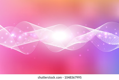 Light Pink, Red vector cover with happy holiday ribbons. Beautiful colored illustration with ribbon in celebration style. The pattern can be used for birthday gifts, congratulations.