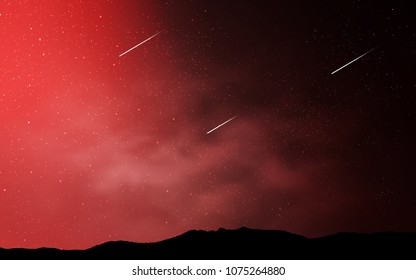 Light Pink, Red vector cover with astronomical stars. Glitter abstract illustration with colorful cosmic stars. Template for cosmic backgrounds.
