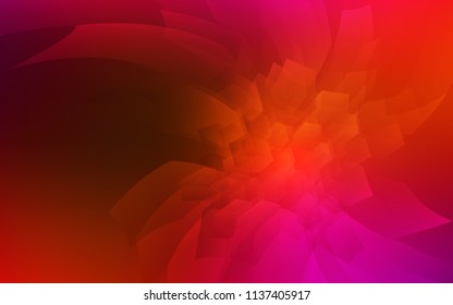 Light Pink, Red vector cover with set of hexagons. Glitter abstract illustration in hexagonal style. Beautiful design for your business advert.