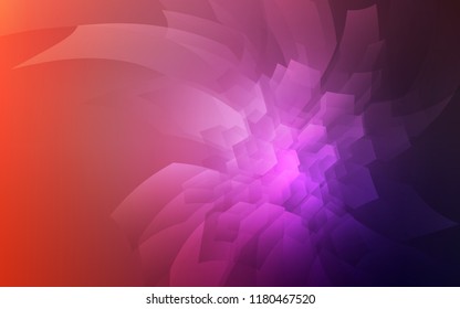 Light Pink, Red vector cover with set of hexagons. Design in abstract style with hexagons. Pattern for texture of wallpapers.