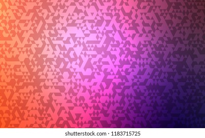 Light Pink, Red vector cover in polygonal style. Glitter abstract illustration with triangular shapes. Pattern can be used for websites.
