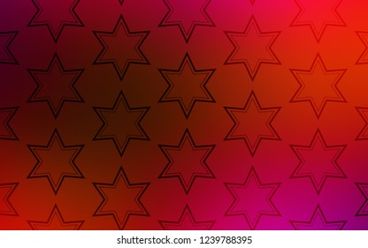 Light Pink, Red vector cover with small and big stars. Shining colored illustration with stars. Smart design for your business advert.