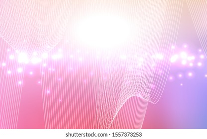 Light Pink, Red vector cover with happy holiday ribbons. Beautiful colored illustration with ribbon in celebration style. The pattern can be used for birthday gifts, congratulations.
