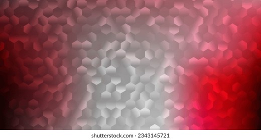Light pink, red vector cover with simple hexagons. Modern abstract illustration in hexagonal style with gradient. Website poster , banner design.