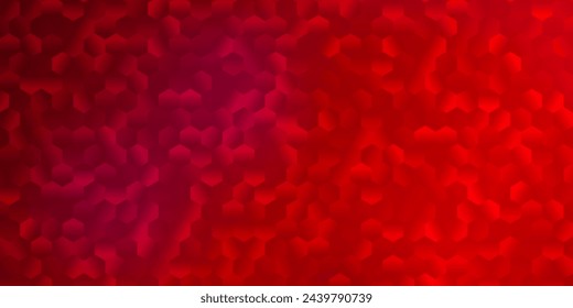 Light pink, red vector cover with simple hexagons. Creative blur background with colorful simple hexagons. Website poster , banner design.