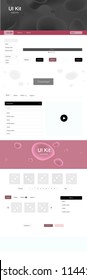 Light Pink, Red vector design ui kit with curved circles. Elegant bright illustration with gradient  in memphis style. This sample is for your landing page.