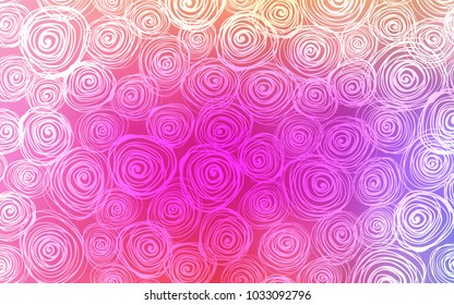 Light Pink, Red vector doodle bright background. Blurred decorative design in Indian style with roses. The pattern can be used for wallpapers and coloring books.