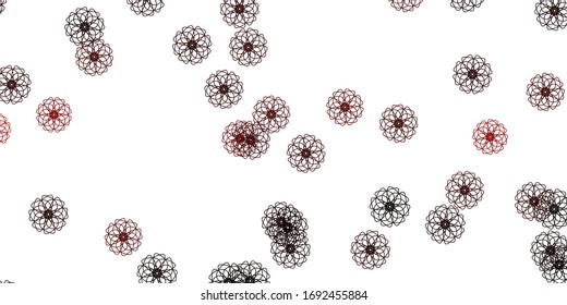 Light Pink, Red vector doodle texture with flowers. Gradient colorful abstract flowers on simple background. Brand new business design.