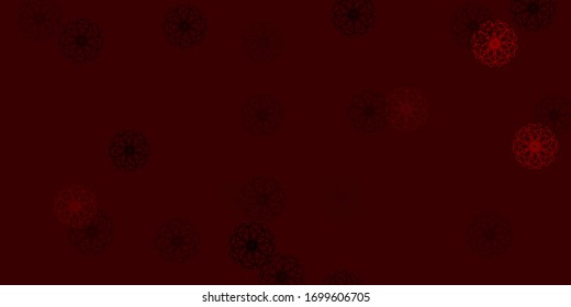 Light Pink, Red vector doodle pattern with flowers. Gradient colorful abstract flowers on simple background. Smart design for wrapping, wallpapers.