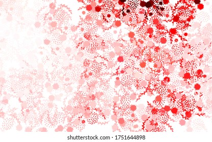 Light Pink, Red vector doodle background with flowers Modern abstract illustration with flowers. Hand painted design for web, wrapping.