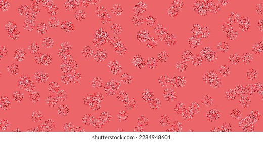 Light pink, red vector doodle background with flowers. Colorful flowers in natural style on simple background. Pattern for women day promotion.