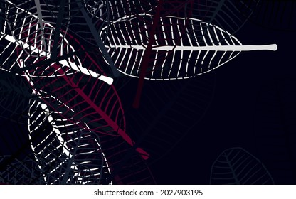 Light Pink, Red vector elegant template with leaves. Glitter abstract illustration with doodles and leaves. Colorful pattern for kid's books.