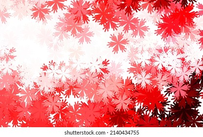 Light Pink, Red vector elegant wallpaper with flowers. Modern abstract illustration with flowers. Elegant pattern for your brand book.