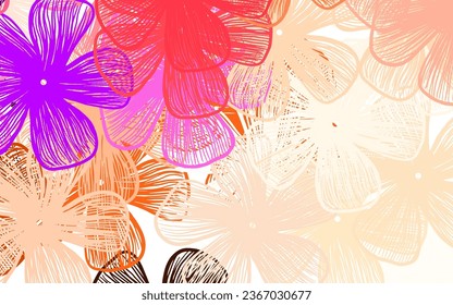 Light Pink, Red vector elegant template with flowers An elegant bright illustration with flowers. Elegant pattern for your brand book.