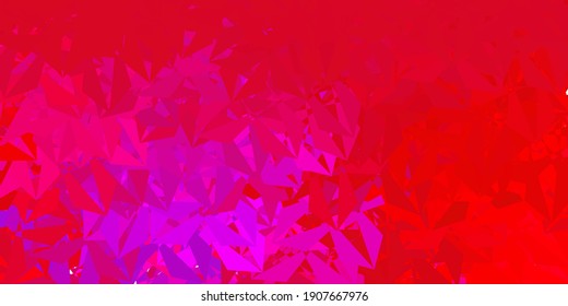 Diseño poligonal geométrico vectorial de color rosa claro. Ilustración colorida decorativa con triángulos abstractos. Antecedentes para diseñadores web.