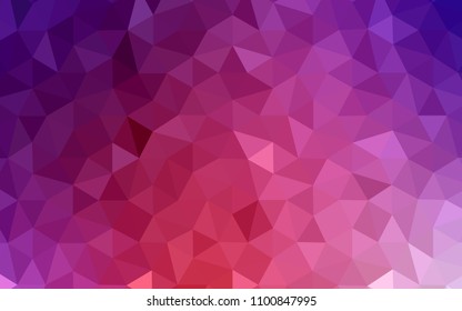 Light Pink, Red vector gradient triangles template. Creative illustration in halftone style with triangles. New template for your brand book.