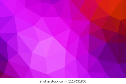 Light Pink, Red vector gradient triangles pattern. Elegant bright polygonal illustration with gradient. Brand new design for your business.