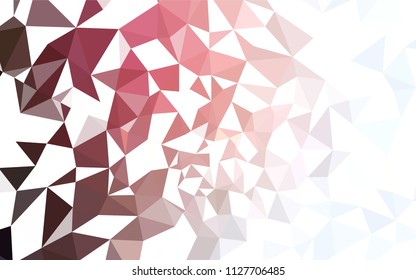 Light Pink, Red vector gradient triangles pattern. Polygonal abstract illustration with gradient. Best triangular design for your business.