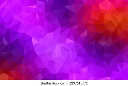 Light Pink, Red vector gradient triangles pattern. Polygonal abstract illustration with gradient. Polygonal design for your web site.