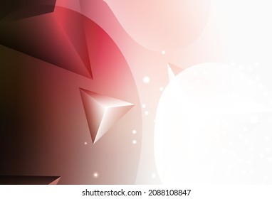 Light Pink, Red vector Illustration with set of colorful abstract circles and lines. Blurred decorative design in abstract style with bubbles. Modern template for landing page.