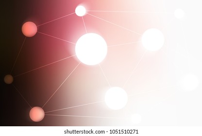 Light Pink, Red vector layout with circles, lines. Abstract illustration with colorful discs and triangles. Pattern can be used for ads, leaflets.