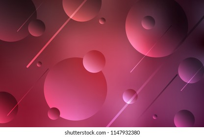 Light Pink, Red vector layout with circle shapes. Blurred decorative design in abstract style with bubbles. Pattern can be used as texture of wallpapers.