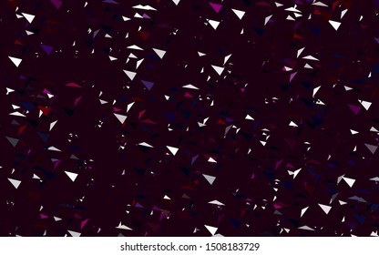 Light Pink, Red vector layout with lines, triangles. Illustration with set of colorful triangles. Best design for poster, banner.