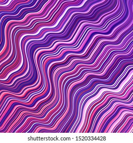 Light Pink, Red vector layout with wry lines. Abstract illustration with gradient bows. Pattern for booklets, leaflets.