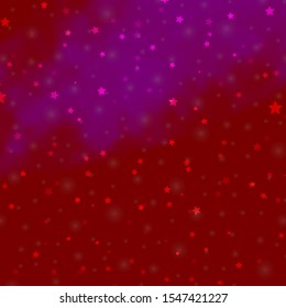 Light Pink, Red vector layout with bright stars. Shining colorful illustration with small and big stars. Theme for cell phones.