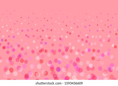 Light Pink, Red vector layout with circle shapes. Modern abstract illustration with colorful water drops. Pattern for futuristic ad, booklets.