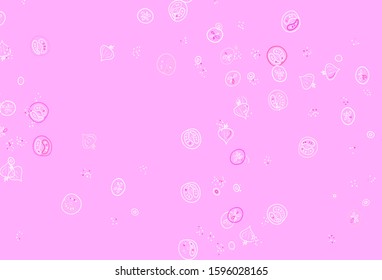 Light Pink, Red vector layout with restaurant food. Abstract background with colorful Fast Food illustrations. Doodle design for your business advert of cafes.
