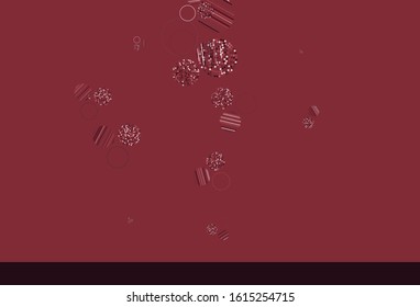 Light Pink, Red vector layout with circle shapes. Illustration with set of shining colorful abstract circles. New template for your brand book.