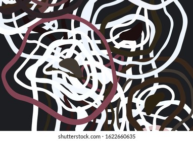 Light Pink, Red vector layout with curved lines. Colorful geometric sample with gradient lines.  Abstract style for your business design.