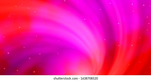 Light Pink, Red vector layout with bright stars. Modern geometric abstract illustration with stars. Pattern for websites, landing pages.