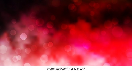 Light Pink, Red vector layout with circle shapes. Glitter abstract illustration with colorful drops. New template for a brand book.