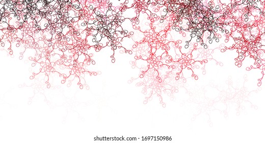 Light Pink, Red vector layout with curves. Bright sample with colorful bent lines, shapes. Template for cellphones.