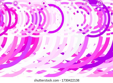 Light Pink, Red vector layout with circle shapes. Illustration with set of shining colorful abstract circles, lines. New template for your brand book.
