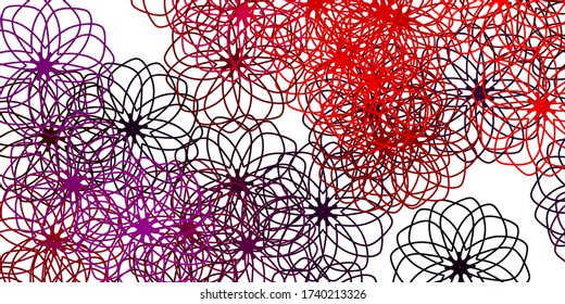 Light Pink, Red vector layout with circle shapes. Abstract decorative design in gradient style with bubbles. Design for posters, banners.