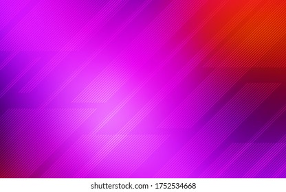 Light Pink, Red vector layout with flat lines. Lines on blurred abstract background with gradient. Smart design for your business advert.