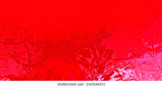 Diseño vectorial rojo claro con formas triangulares. Diseño sencillo de estilo abstracto con triángulos, líneas. Una adición fácil a sus comerciales.