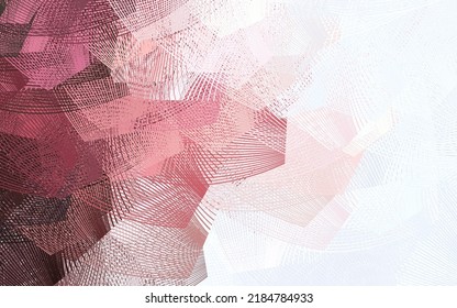 Light Pink, Red vector layout with bent lines. Glitter abstract illustration with wry lines. Brand new design for your ad.