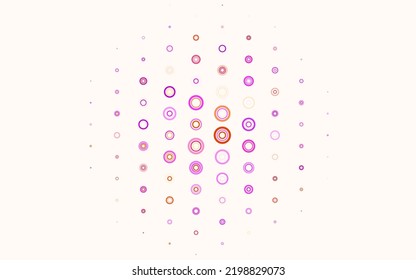 Light Pink, Red vector layout with circle shapes. Blurred decorative design in abstract style with bubbles. New template for your brand book.