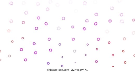Light pink, red vector layout with circle shapes. Abstract colorful disks on simple gradient background. Pattern for websites.