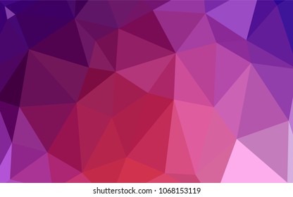 Light Pink, Red vector low poly cover. Creative illustration in halftone style with gradient. The polygonal design can be used for your web site.