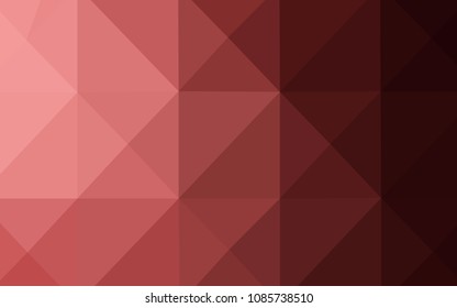 Light Pink, Red vector low poly layout. Elegant bright polygonal illustration with gradient. Brand-new style for your business design.