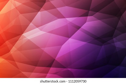 Light Pink, Red vector low poly texture. Elegant bright polygonal illustration with gradient. Template for cell phone's backgrounds.