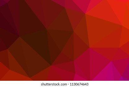 Light Pink, Red vector low poly layout. Colorful abstract illustration with triangles. Polygonal design for your web site.