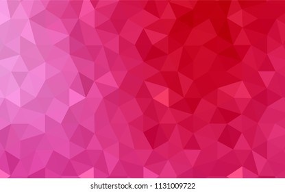 Light Pink, Red vector low poly layout. Colorful illustration in abstract style with triangles. A completely new design for your leaflet.