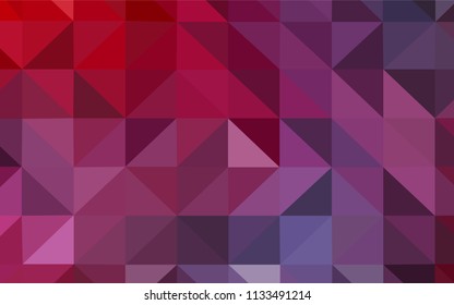 Light Pink, Red vector low poly texture. Glitter abstract illustration with an elegant triangles. Pattern for a brand book's backdrop.